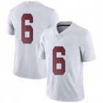 NCAA Men's Alabama Crimson Tide #6 Devonta Smith Stitched College Nike Authentic No Name White Football Jersey QS17Q04UO